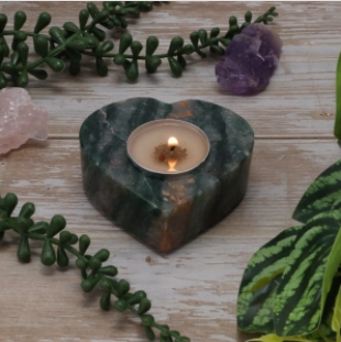 Heart Emerald Candle Holder